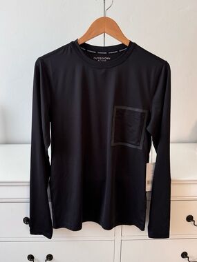 Outerknown Black Long-Sleeve Pocket Tee
